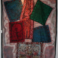 "In Retrospect," batik quilt tapestry (BQT)