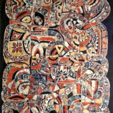 SOLD: "Ifa Oracle: A Compendium of Knowledge," 2012, batik on cotton