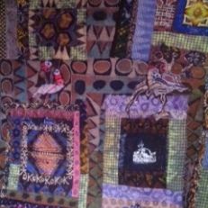 "Osun," batik quilt tapestry