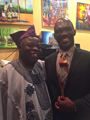 Tunde Odunlade with Nigerian artist