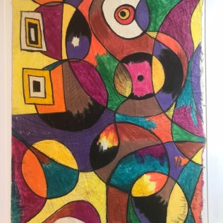 Tunde Odunlade, 2017, wax crayon on handmade rice paper / 22.5" w x 30" h