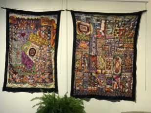Tunde Odunlade Batik Quilt Tapestry works on display at Culture Coffee Too, Fort Totten, N.E. Washington, D.C.